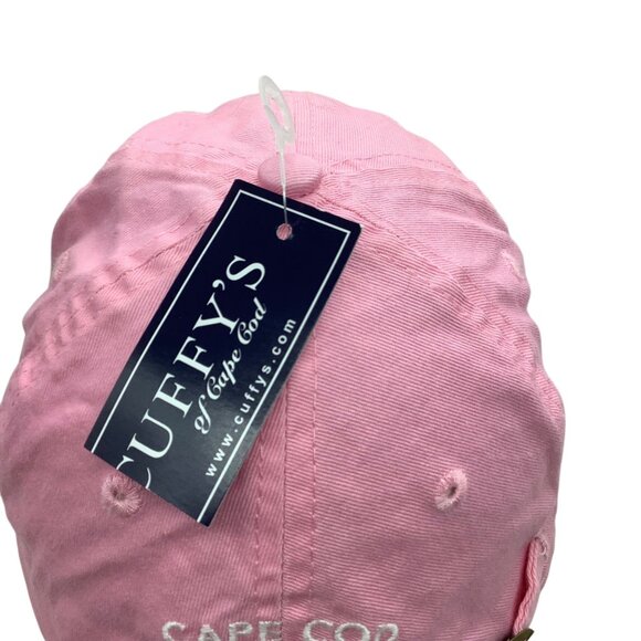 Cuffys Of Cape Cod Ladies Pink Whale Twill Hat OSFA Cotton Adjustable Strap NEW - Picture 3 of 8